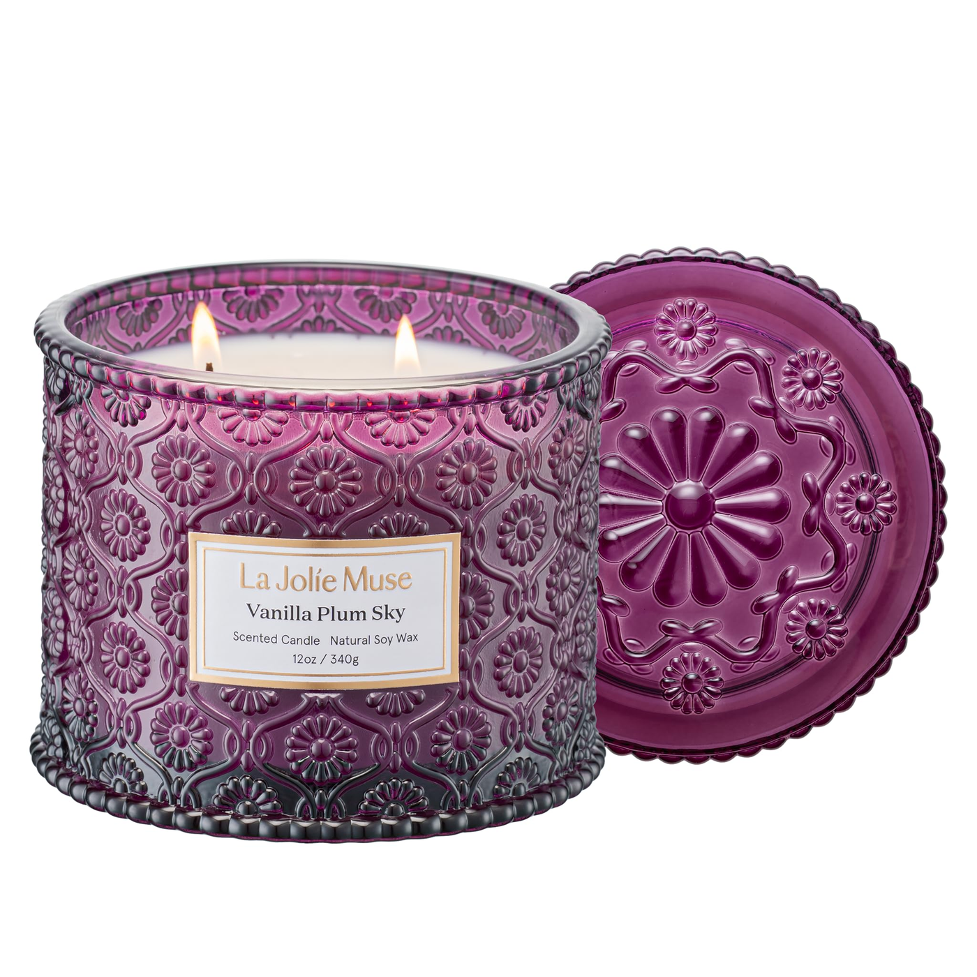 Soy Candle 12oz Plum Bloom product photo